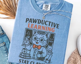Elementary Teacher Shirt, Cat Teacher Tee, Cute Teacher Shirt, Classroom Cat Shirt, Back to School Teacher Gift