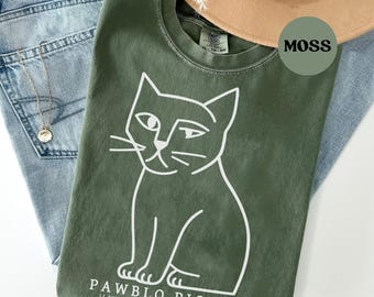 Cat Funny Shirt, comfort colors® cat lovers gift, black cat tee,  Retro Vintage cat mom, humor cat meme t-shirt, cat dad top, vet tech gift