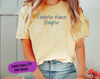 Italy Shirt, Italian Language Tee Italia Clothes L'amore vince sempre Tshirt Vacation Shirt Gift for Italians Italy Travel Shirt Italy Gifts