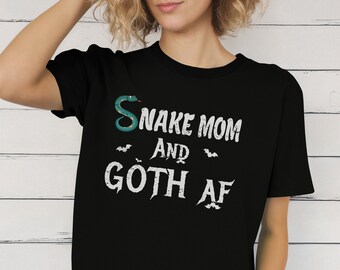 Shirt for Snake Lovers, Snake Mom and Goth AF Shirt Pet Python T-Shirt, Boa Shirt Goth Snake Mom Gift, Goth Cobra Shirt Ophiophilist Tee
