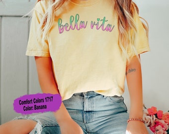 Italy Shirt, Italian Language Tee, Italia Clothes, bella vita Tshirt, Vacation Shirt, Gift for Italians, Italy Travel Shirt, Italy Gifts