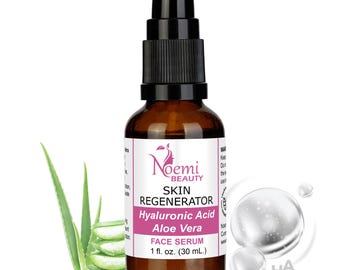 Aloe Vera Hyaluronic Acid Facial Serum. Anti-Aging Skin Regeneration.