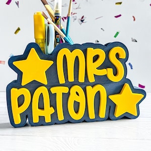 Personalized 3D Printed Teacher Pencil Holder, Desk Organizer, Back to School Gift