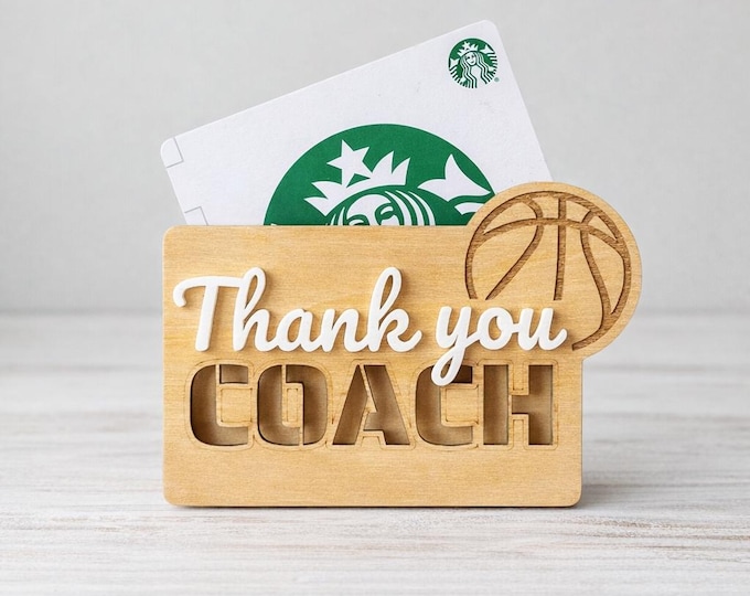 End of Season Coach Gift Card Holder, Thank You Gift for Coaches