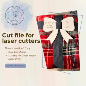 SVG | Arquivo de corte a laser para etiquetas de cobertor | Etiqueta de cobertor de Natal | Natal aconchegante | Download digital