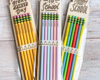 Personalized Ticonderoga Pencils: Engraved Back to School Gift Set