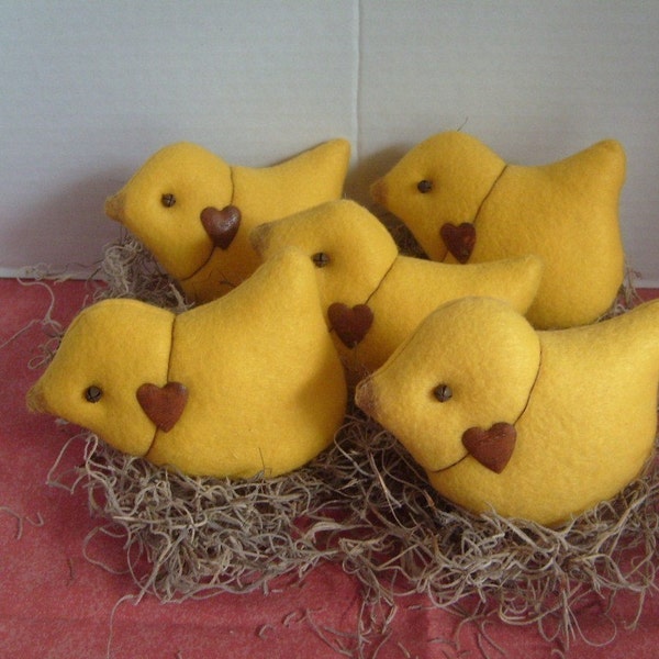 Easter Baby Chicks Set of 5