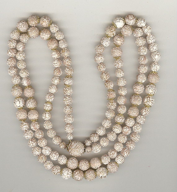 Pink Glass Pearl 10mm 24 inch Vintage Necklace NEW OLD STOCK