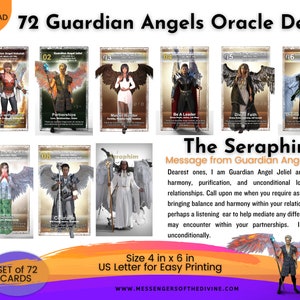 72 Schutzengel Orakel Karten - Digitale Orakel Karten - Digitale Orakel Karten - Spirituelle Karten - Digitales Arbeitsbuch zum Downloaden
