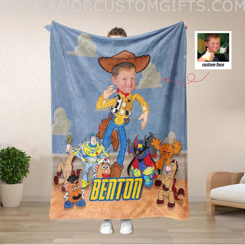 Personalized Toy Woody Photo Blanket - Amor Custom Gifts