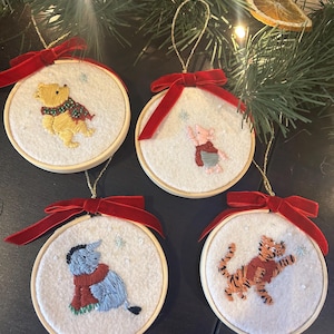Embroidered Winnie the Pooh Ornaments