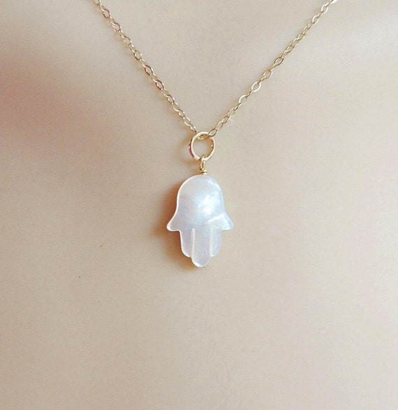 Pearl Hamsa Hand Charm 
