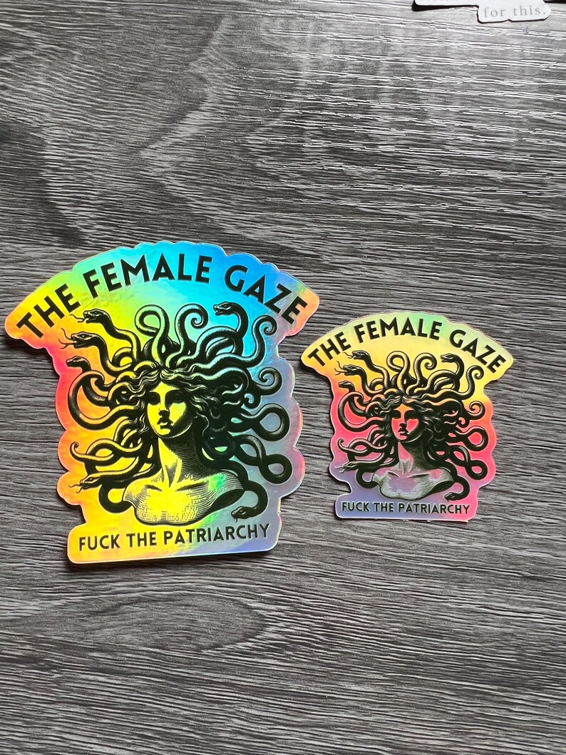The Female Gaze Sticker – Feminist Medusa Sticker – Mythology Sticker – Political Sticker – Fuck the Patriarchy Vinyl Decal image 10