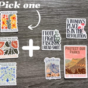 Feral but Feminist | Sticker Bundle – Pick Your Rage Flavor | 5 sticker Bundle