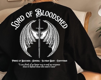 Cassian Lord of Bloodshed | ACOTAR Sweatshirt | Cassian Sweatshirt | SJM | Nesta | A Court of Silver Flames |  Unisex Sweatshirt