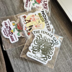The Female Gaze Sticker – Feminist Medusa Sticker – Mythology Sticker – Political Sticker – Fuck the Patriarchy Vinyl Decal image 7