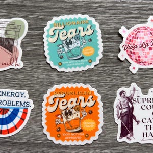 Glitter, Guillotines, and Grievances - The Audacity Bundle - political sticker bundle | 6 sticker bundle