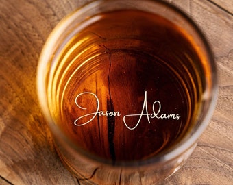 Custom Whiskey Glass Personalized Engraved Whiskey Glasses, Anniversary Gifts for Men Custom Groomsmen Gifts, Boyfriend Gift for Husband
