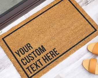 Custom Door Mat, Personalized Doormat Custom Welcome Mat Last Name Doormat, Front Door Decor Housewarming Gift, Personalized Welcome Doormat