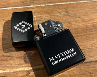 Personalized Groomsmen Lighter, Custom Lighter Groomsmen Gift Proposal, Personalized Engraved Lighter Bachelor Party Favor Gift Personalized