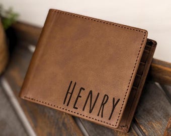 Kids Personalized Wallet for Son, Gift from Mom to son, Monogram Wallet for boys, Personalized Leather Wallet for son, Boys Wallets