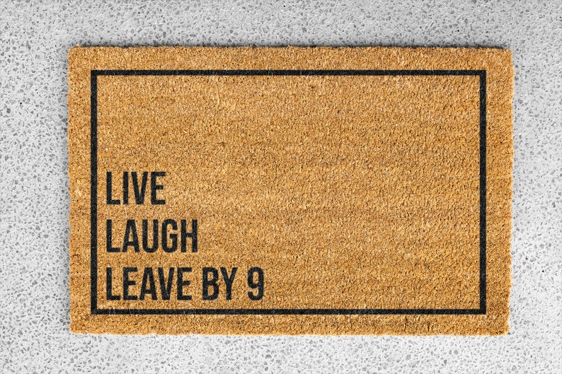 Live Laugh Leave by 9 Funny Doormat, Welcome Mat, Housewarming Gift, Funny Door Mat, Wedding Gift, Closing Gift, Door Mat Funny Rugs bild 2