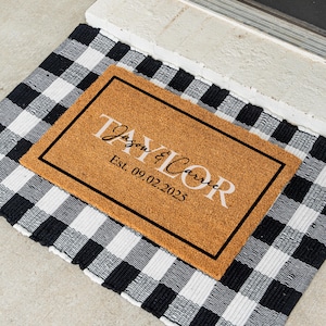 Personalized Custom Doormat | Housewarming Gift | Wedding Gift | New Home Gift | Welcome Mat | Unique Personalized Welcome Door Mat