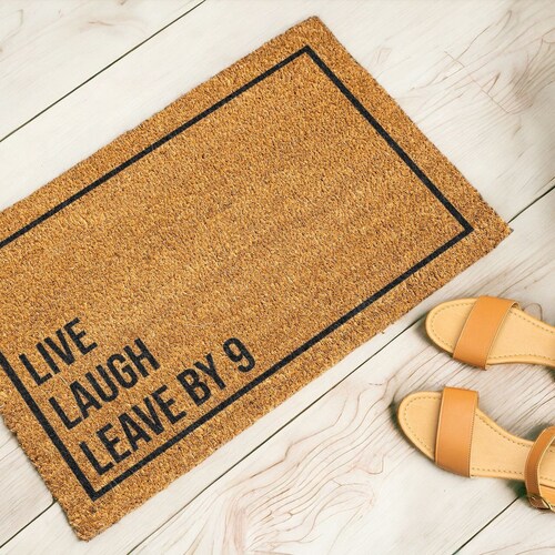 Live Laugh Leave by 9 Funny Doormat, Welcome Mat, Housewarming Gift, Funny Door Mat, Wedding Gift, Closing Gift, Door Mat Funny Rugs