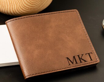 Cartera de cuero personalizada Cartera de hombre Carteras de cuero personalizadas para hombre Regalo para esposo Regalo para él Regalo personalizado para billetera de hombre