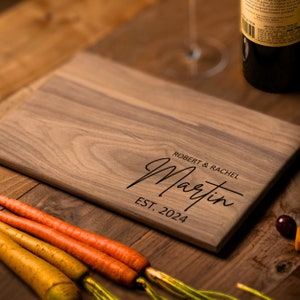 Personalized Cutting Board Wedding Gift, Custom Charcuterie Board, Unique Valentines Day Gift, Bridal Shower, Engraved Engagement Present