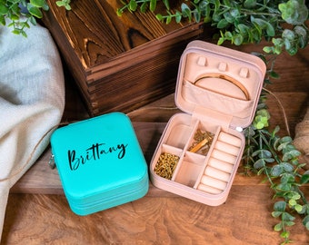 Personalized Jewelry Box Custom Jewelry Boxes Bridesmaid Jewelry Box Travel Jewelry Case, Custom Name Jewelry Box Personalized Jewelry Case