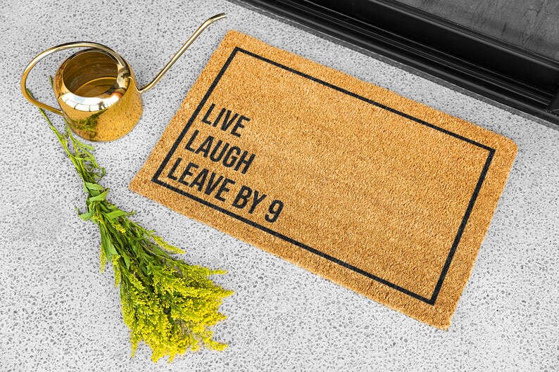 Live Laugh Leave by 9 Funny Doormat, Welcome Mat, Housewarming Gift, Funny Door Mat, Wedding Gift, Closing Gift, Door Mat Funny Rugs bild 3