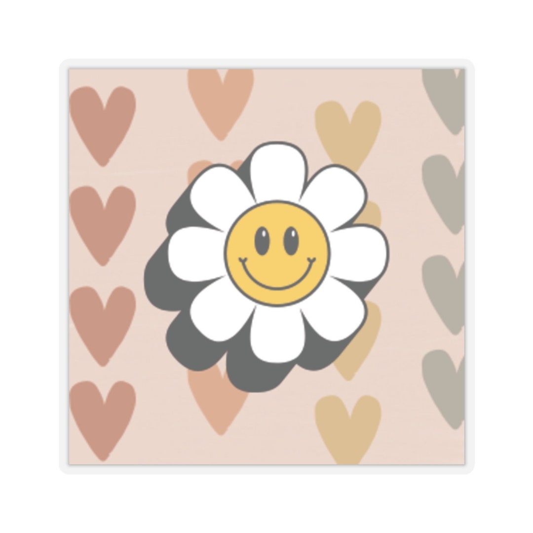 Boho Smiley Sticker - Etsy