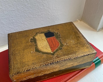 Gold Florentine Box  | Vintage Jewelry Box