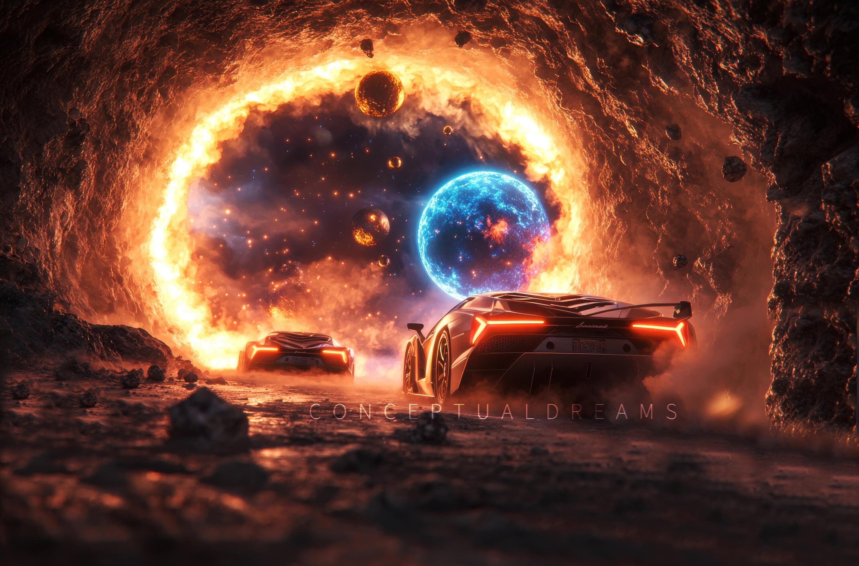 Futuristic Lamborghini Art | Space Concept Art | 7K High Resolution 300 DPI Images | Ai Generated Art