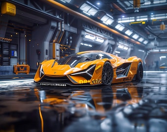Ai Lamborghini · Cyberpunk Ai Art · Futuristic Concept Art · Conceptual Dreams by Vixtor