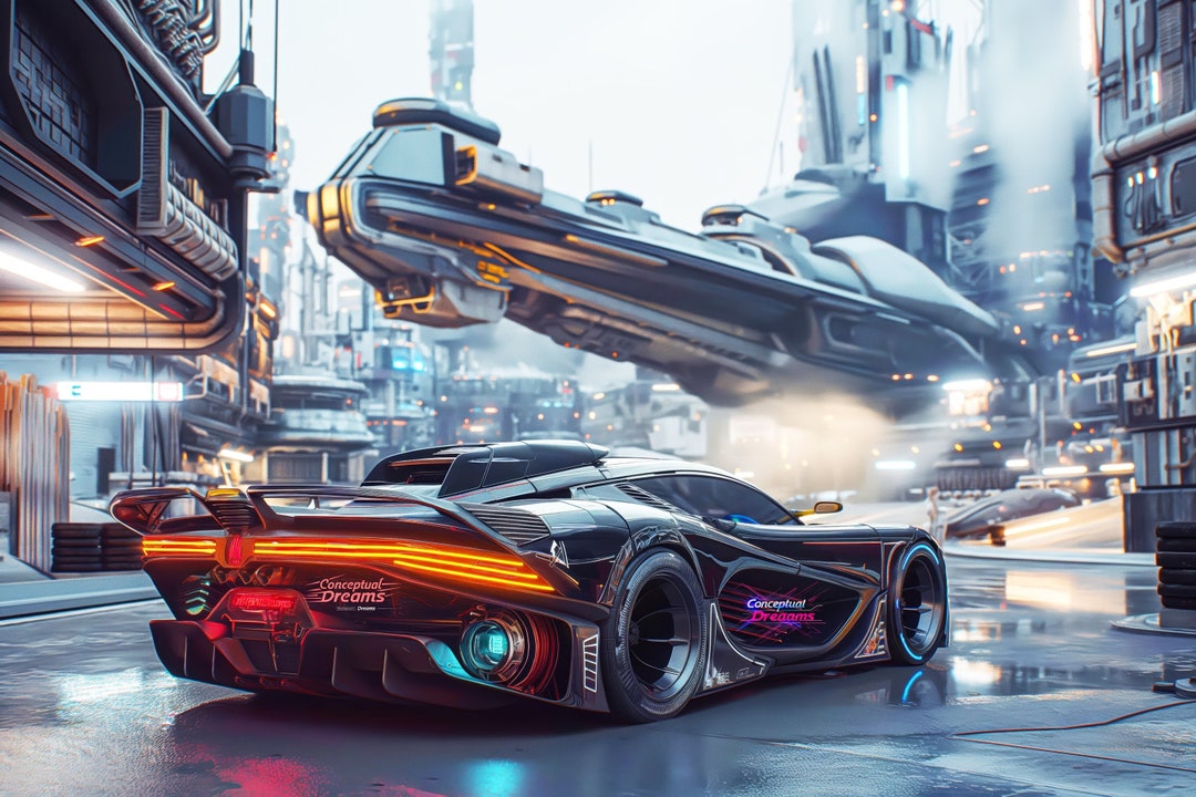 Futuristic Cyberpunk Art - Ai Prints - Conceptual Dreams - 1 / 4 - Etsy