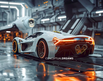 Ai Lamborghini · Ai Cyberpunk Art · Futuristic Concept Art · Conceptual Dreams by Vixtor
