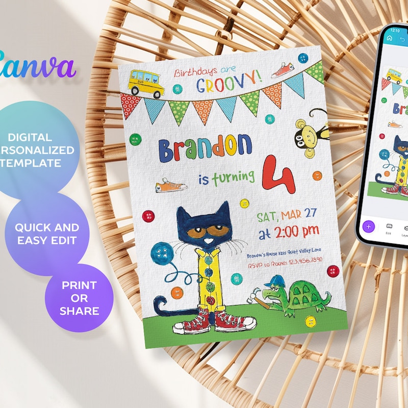 Pete the Cat Birthday - Etsy