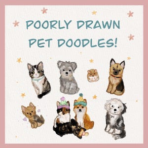 Custom Pet Doodle • Cute Dog Art• Animal Commissions• Custom Dog Portrait• Pet Artwork• Digital Work