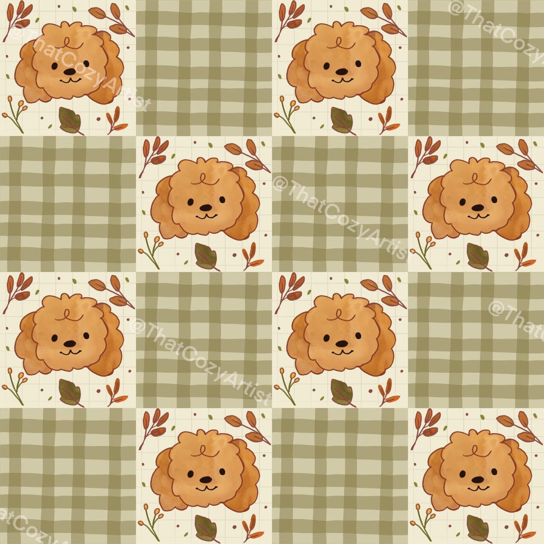 Cute Poodle Designs | Seamless Patterns | Instant Download | Printable ...