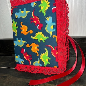 Dinosaur - Fabric photo album- baby album - photo book - handmade photo album - Dinosaurs photo album - Boy photo book