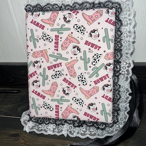 Western photo album - cowgirl photo album- baby photo album - Baby girl - Fabric photo album - Baby book - Photo book