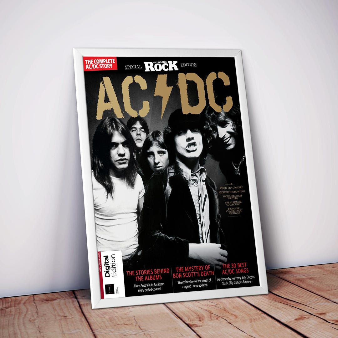 AC/DC Magazine Poster, Rock N Roll Poster, Magazine Cover, Music ...