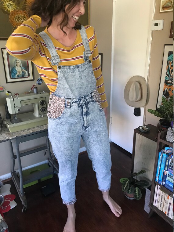 Spunky 1980's Acid Wash Jean Overalls 