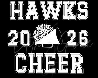 Hawks Cheer Team PNG | School Spirit Apparel (Digital Download)