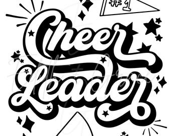 Cheerleader Design PNG: Spirit Wear Shirt Graphic (300 DPI)