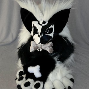 Raptor Mask | Fursuit Head | Premade Dragon Fursuit | Furry Art Cosplay | Animal Suit Made of Fur | Fursona Accessories | Tail  Paws  Teeth