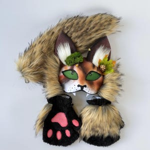 Forest Therian Mask
Tree Leaf Accessory
Forest Cat Mask Gift
Gift for Daughter
Brown White Gray col
teen birthday gifts
Pine Cone Accessory
Fluffy Cat Tail
TikTok Video Mask
Rare Therian Set
Animal cosplay
Christmas present
Therian Gear