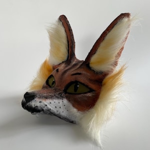 Quadrobics Therian Fox Mask | Realistic Fox Mask | Handmade Mask For Therians | Therian Gear | Orange Brown Fox Theriotype Mask | Cosplay